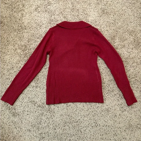 Maroon SHEIN sweater, size small with buttons - Picture 2 of 4